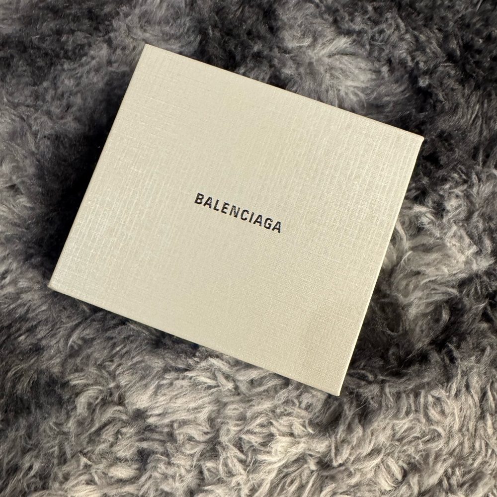Balenciaga Gray Wallet/Jewelry Box and Dustbag Set